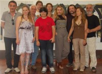 Grupo de artistas num encontro em Elvas
