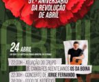 O Município de Estremoz irá promover, em frente ao edifício da Câmara Municipal, em forma de comemorações dos 51 anos da revolução de abril
