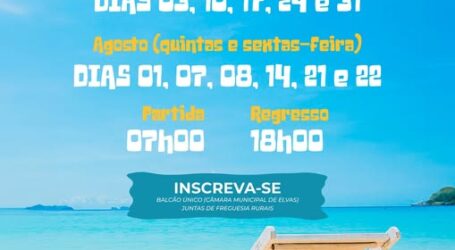 A Câmara Municipal de Elvas volta a organizar as habituais viagens à praia, para os residentes no concelho