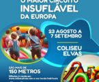 Entre os dias 23 de agosto e 7 de setembro, o Coliseu de Elvas vai transformar-se num autêntico parque de diversões com a chegada do maior circuito insuflável da Europa
