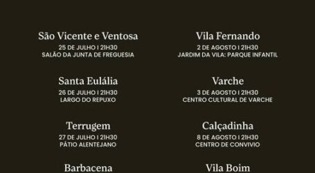A Associação 7350 organiza, com o apoio da Câmara Municipal de Elvas, o espetáculo “Conta-me…”, um concerto teatral com Raquel Guerra, que percorre as freguesias rurais do concelho de Elvas