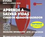 Inscrições para o Curso de nadador salvador, a decorrer nas Piscinas Municipais de Évora
