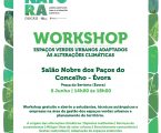 Évora organiza Workshop sobre Adaptação às Alterações Climáticas dos Espaços Verdes Urbanos