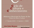 Ponte de Sor: CICLO DE CULTURA E CONHECIMENTO