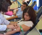 Calorosa dádiva de sangue em Fronteira