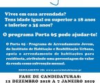 PONTE DE SOR: PORTA 65 JOVEM – CANDIDATURAS DE 12 DEZEMBRO A 7 DE JANEIRO