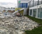 Cais da Piscina Municipal de Elvas em reparação