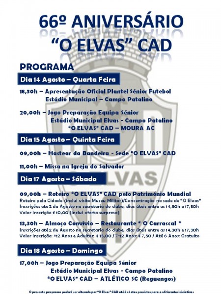 Programa 66 Aniv_o_elvas