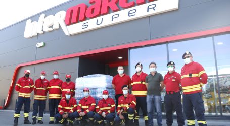 Intermarché de Vila Viçosa oferece paletes de águas a 3 corporações de bombeiros