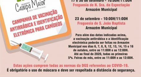 Campo Maior: Campanha de Vacinação Antirrábica e Identificação Eletrónica