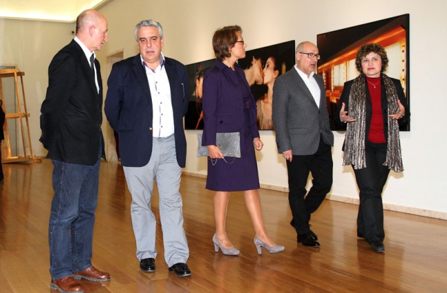 Momento em que se visitava a exposição