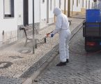 A Junta de Freguesia de Santa Eulália, iniciou a desinfeção de Ruas, Espaços Públicos
