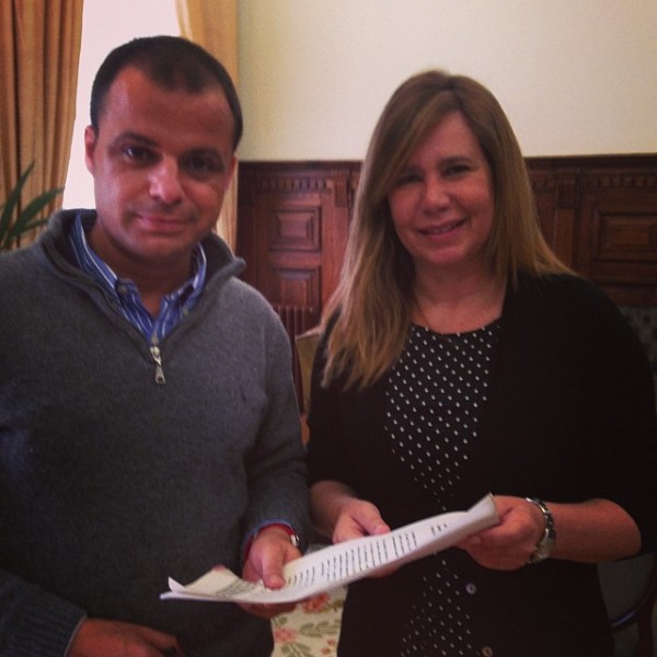 Vereador da Câmara de Elvas, Tiago Abreu, com a Coordenadora do CDS-PP na Comissão Parlamentar de Saúde 