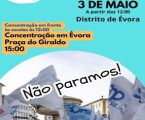 Greve e concentração de Professores e Educadores no distrito de Évora- 3 de maio
