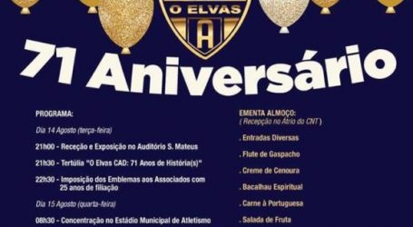 “O Elvas” CAD comemora 71 anos de vida